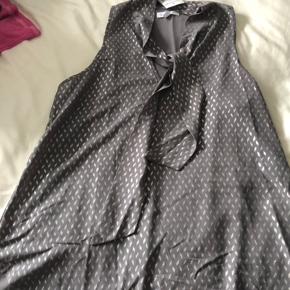 Grey and silver top